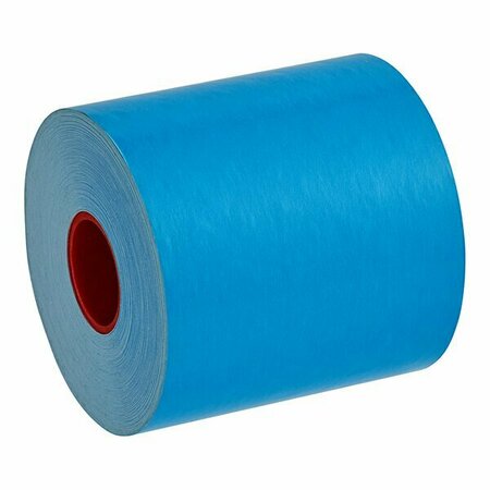 MAXSTICK PlusD 3 1/8'' x 170' Blue Diamond Adhesive Thermal Linerless Sticky Label Paper Roll, 12PK 105318170PDB